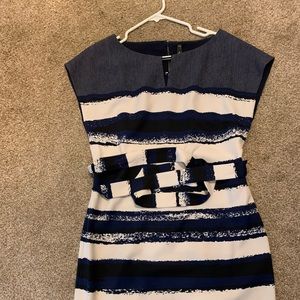 Marc New York white/blue striped mini dress size 6